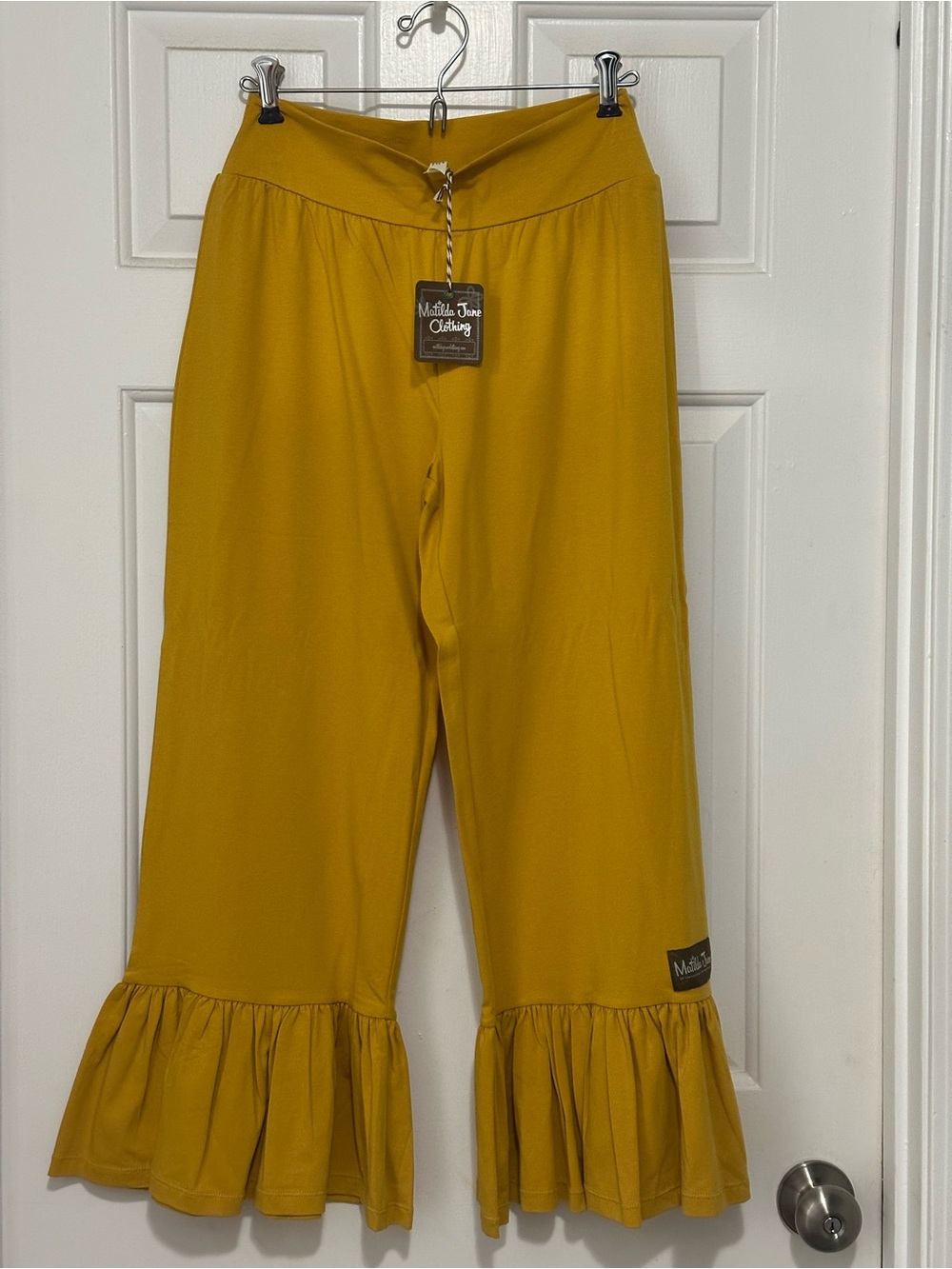 Matilda Jane Mustard Wide-Leg Ruffle Pants